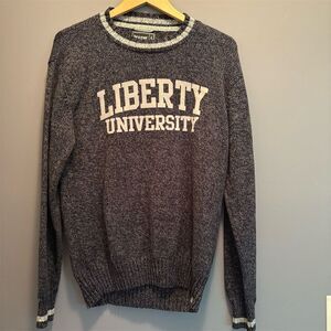 Liberty University Men's Navy Crew Neck Pullover Sweater Size L